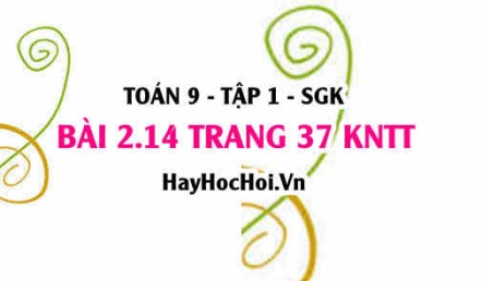 Bài 2.14 trang 37 Toán 9 tập 1 Kết nối tri thức